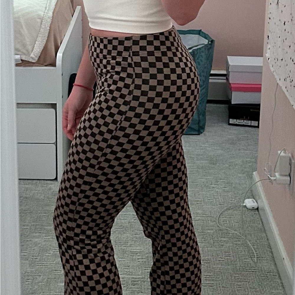 UO Checkered Flare Pants - Picture 2 of 3